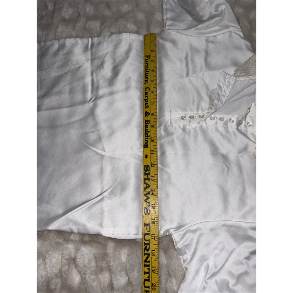 Vintage‎ Jennifer Dale For Kids Nightgown Sleepwear Satin Lace Neck Girls Size 8 - Picture 6 of 7